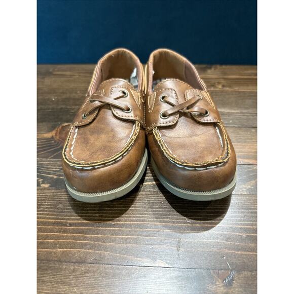 CARTERS TODDLER BROWN LOAFERS Size 13 Slip On EUC - Picture 2 of 6